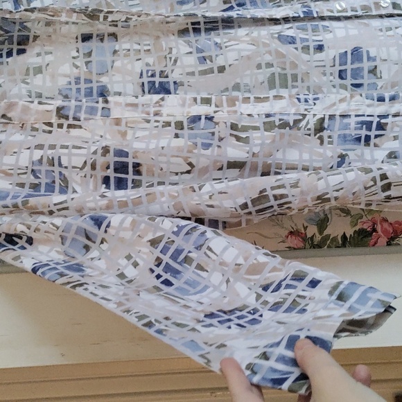 StudioWorks Abstract Floral Sheer Button-up Collared Shirt - Picture 3 of 9